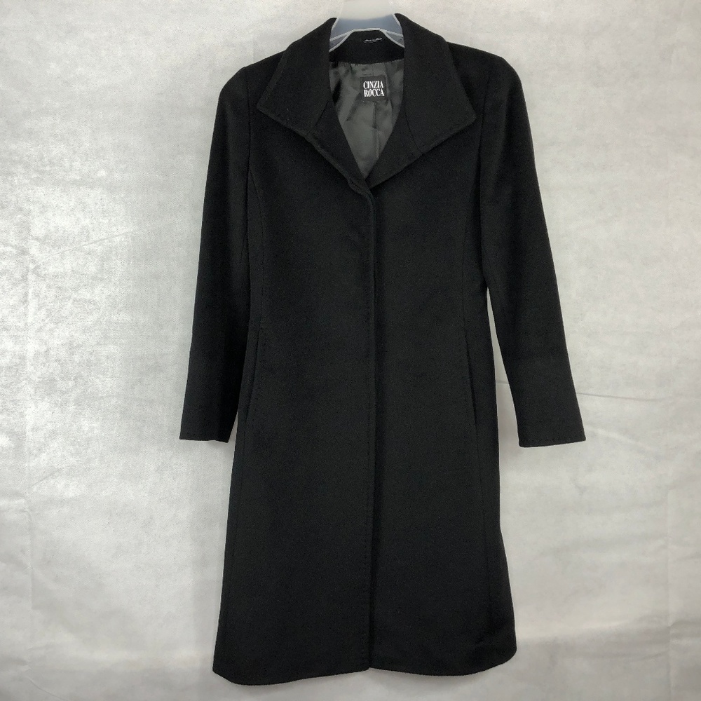CINZIA ROCCA Black Wool & Cashmere Women's Long